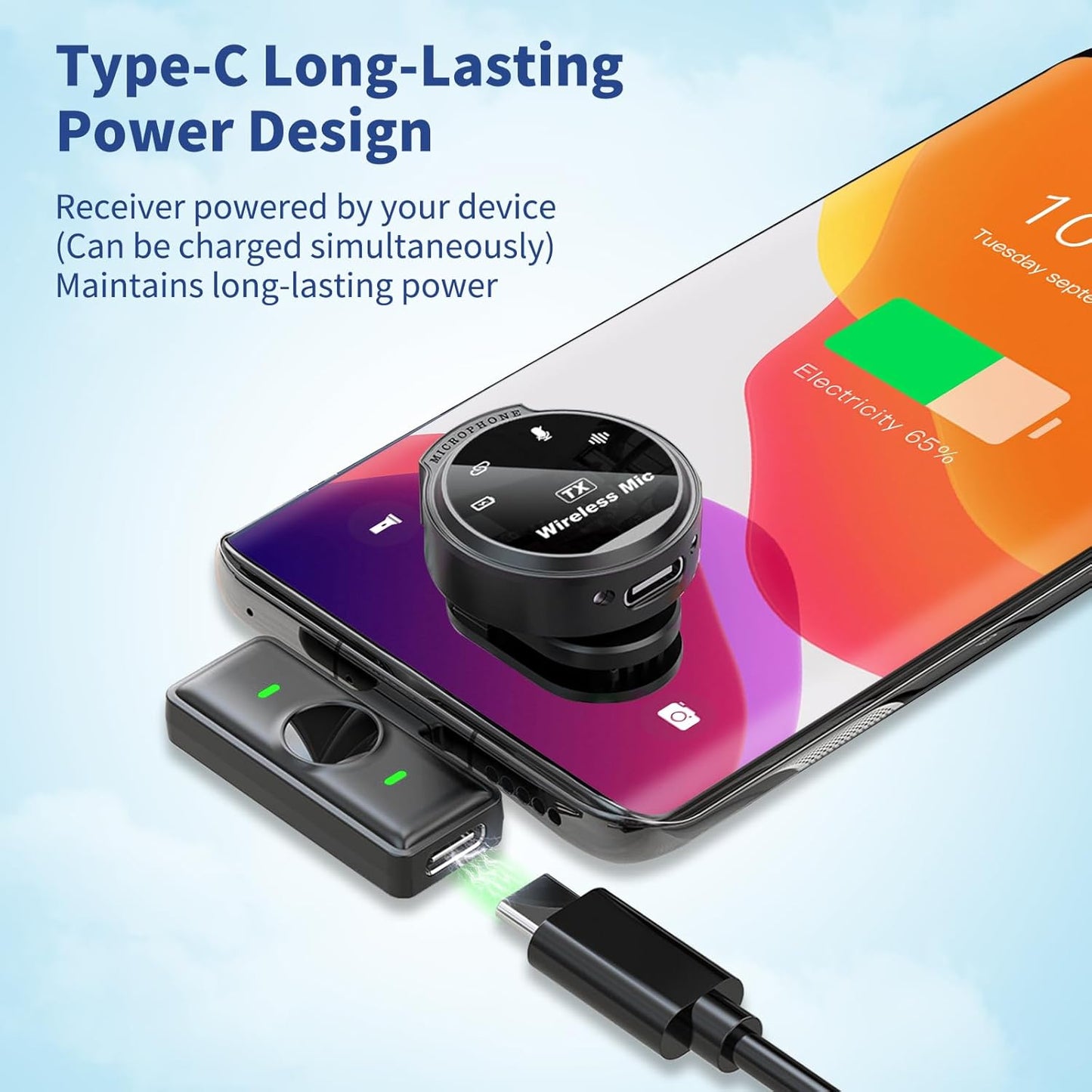 Micrófono de solapa inalámbrico J6 Plug & Play para iOS.