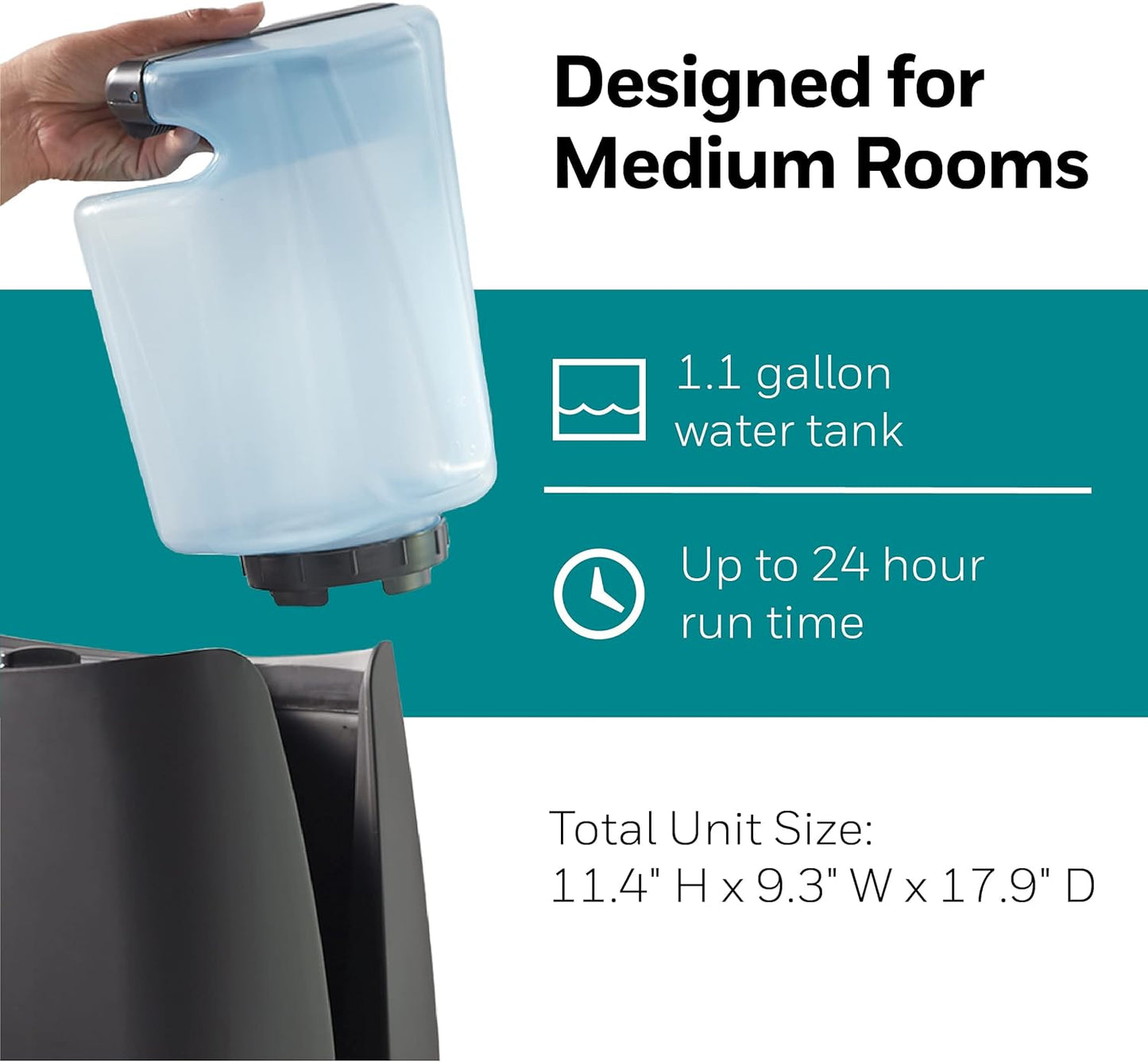 Humidificador de vapor frío Honeywell HCM350B, USADO