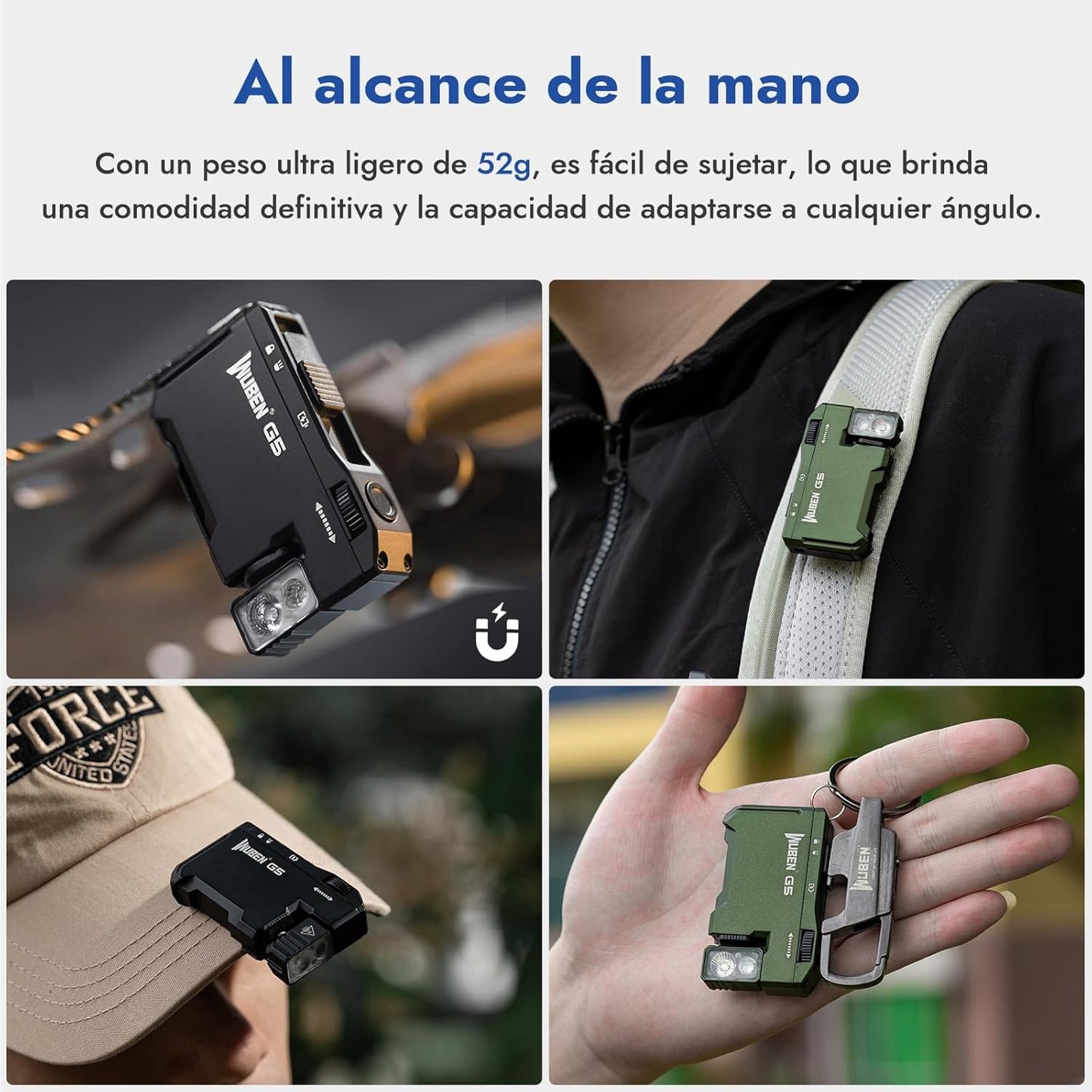 WUBEN G5 Linterna Led Recargable 400 Lumens RGB