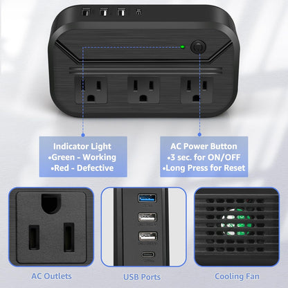 Voltage Converter Power Step Down 220V to 110V Universal.