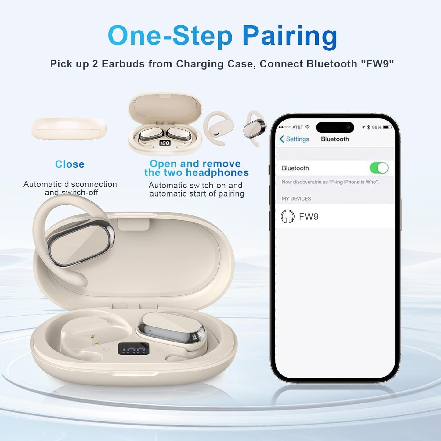 Auriculares inalámbricos FW9 Bluetooth colgantes