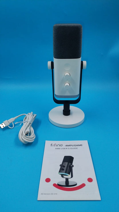 Micrófono Fifine AM8, para Streaming-Podcast, XLR/USB, para PC-RGB