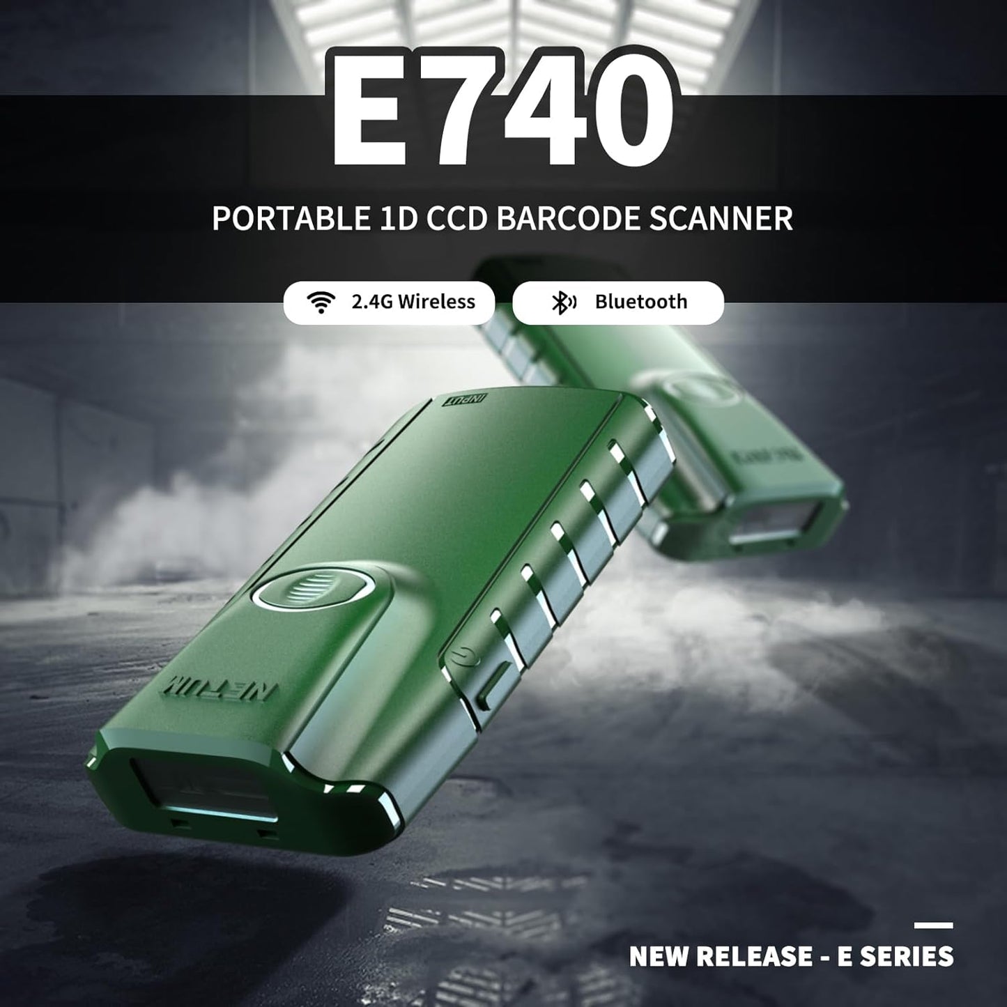 NETUM Escáner de código de barras Bluetooth 1D, CCD portátil pequeño 3 en 1