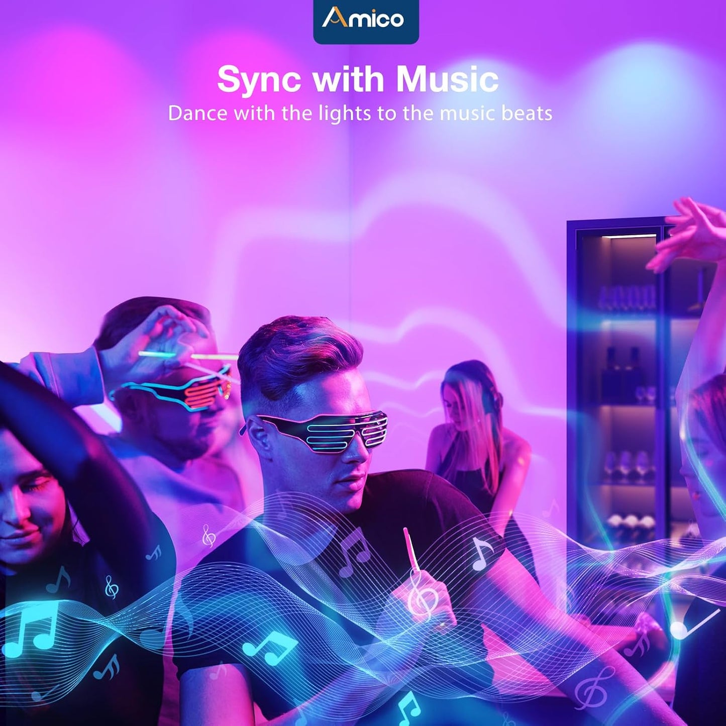 Amico Paquete de 4 luces LED empotrables 4"