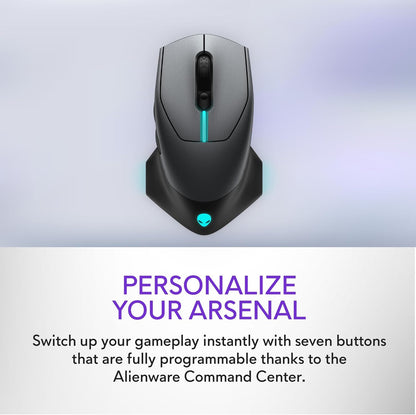 Mouse inalámbrico para Juegos, Alienware AW610M, 16000 dpi.