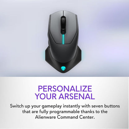 Mouse inalámbrico para Juegos, Alienware AW610M, 16000 dpi.(USADO)