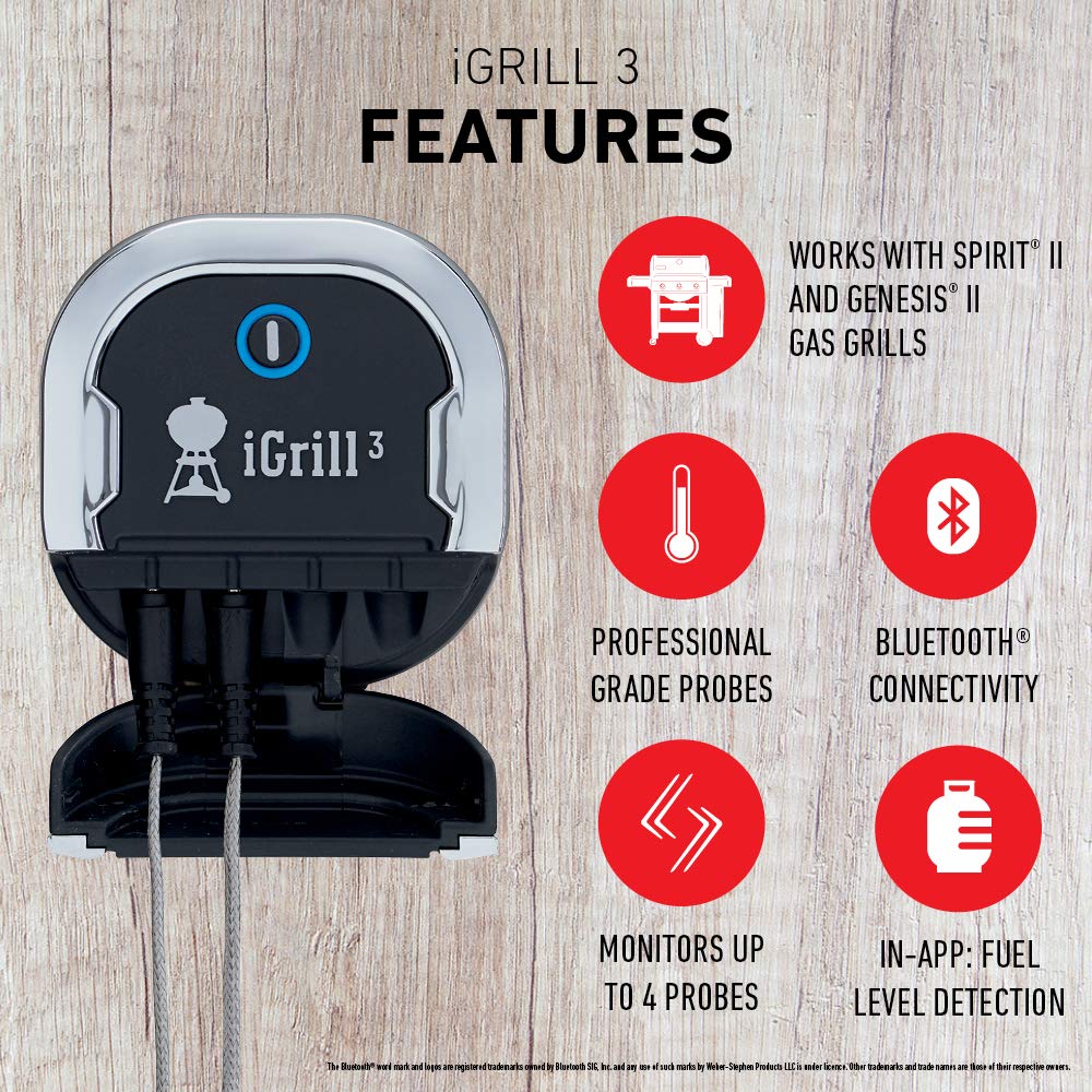 Termómetro para Carne Weber iGrill 3 Bluetooth