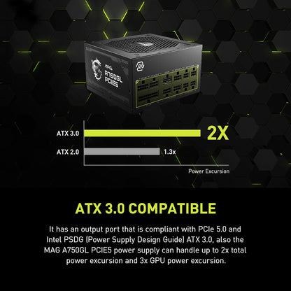 MSI MAG A750GL 750W 80+ Gold Fuente de alimentacion (CAJA ABIERTA)