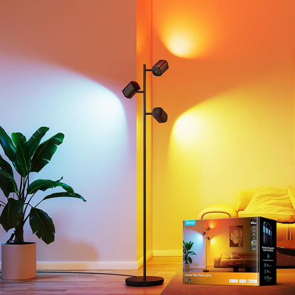 Lámpara de pie Govee Tree H60B2, tecnología LuminBlend, Sinc. Musical.