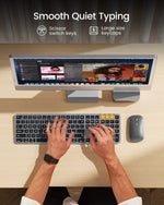 ProtoArc Teclado y mouse Bluetooth retroiluminado para Mac, KM100-A .