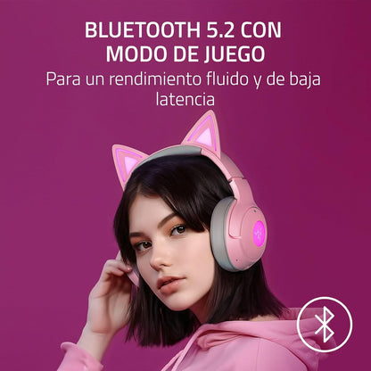 Auriculares Inalámbricos Razer Kraken BT Kitty, Cancelación De Ruido.