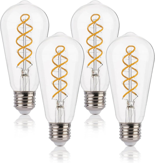 Bombillas LED Edison FLSNT, 40W, 6 pack, vintage, filamento espiral.
