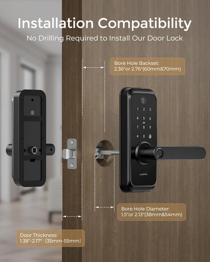 Chapa de Bloqueo inteligente, con video, Wi-Fi, Huella, App y llave.