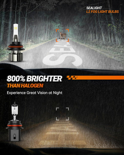 SEALIGHT, Bombillas LED L2 9004/HB1, 24000 lm, halógenas.