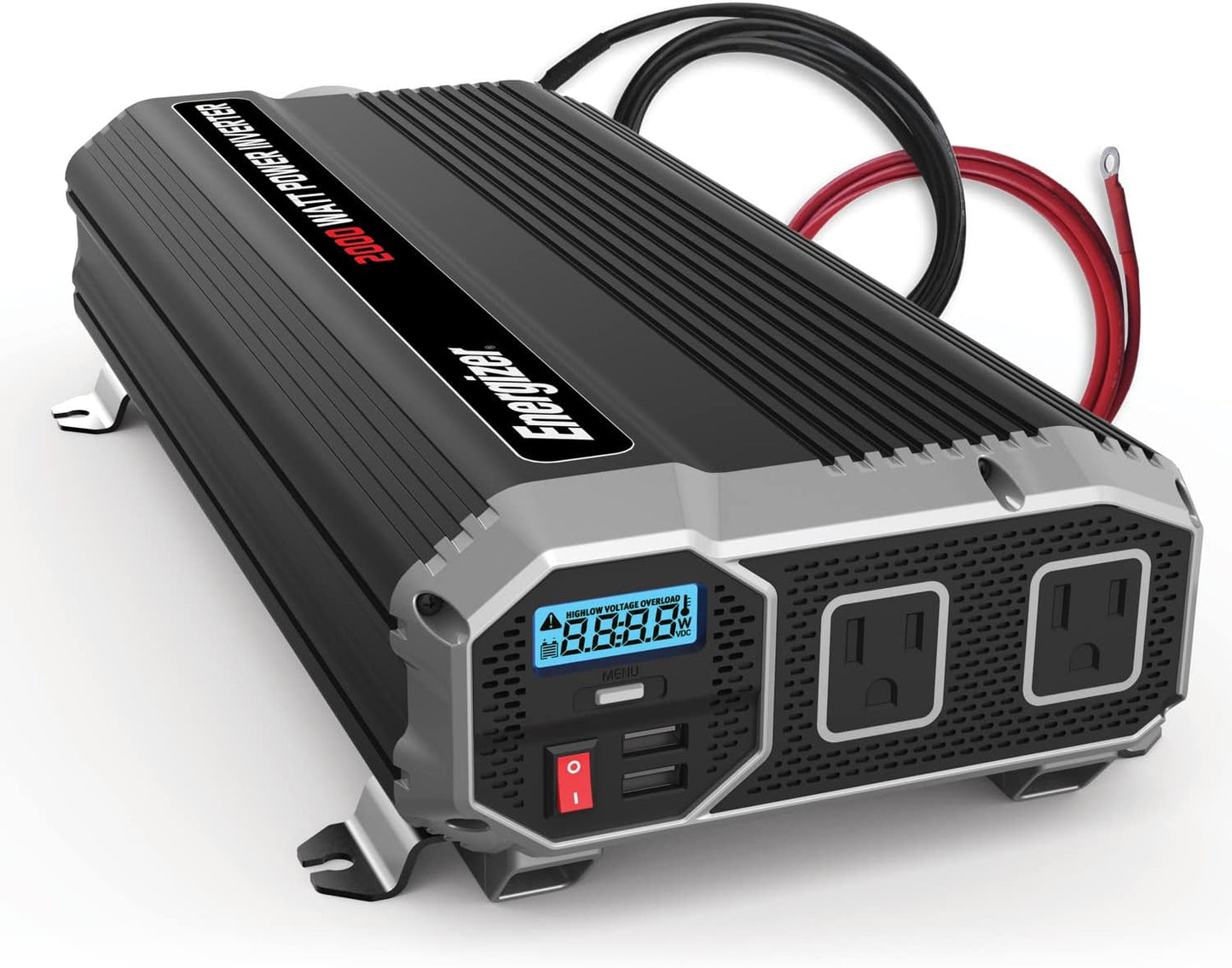 Inversor de corriente Energizer de 2000 vatios, de 12 V a 110 V,(USADO).