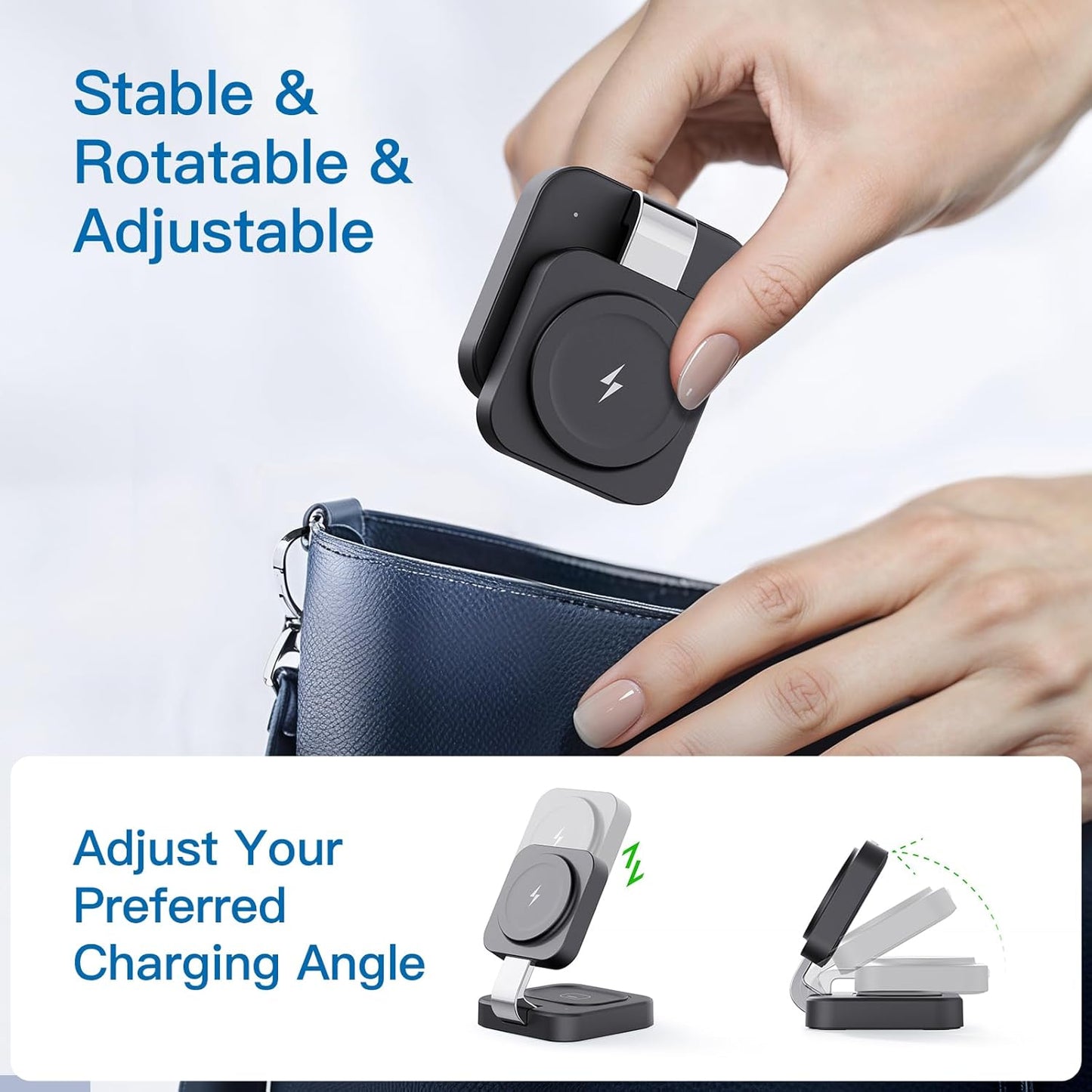 Estación de carga rápida inalámbrica Mag-Safe, 3 en 1,  magnético.