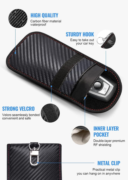 2 Bolsas Faraday para llaves de coche 3.15x4.5 "