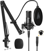 Micrófono condensador Maono PM320S con cable XLR, brazo articulado y filtro antipop