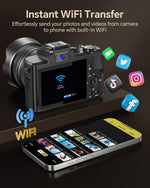 Cámara Digital 8k Para Fotografía Enfoque Automático De 88 MP