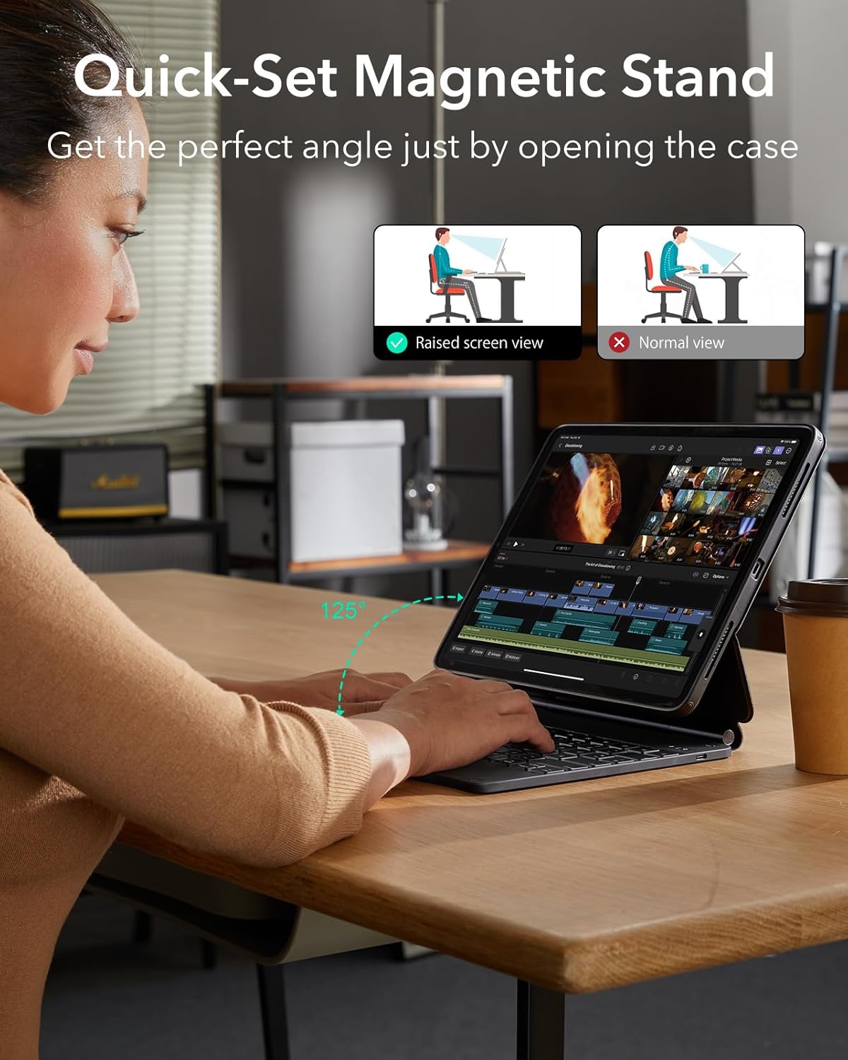 ESR - Funda para iPad Pro 13" soporte magnético OPENBOX