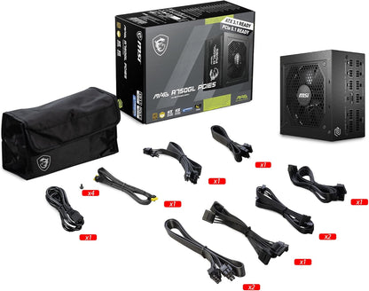 MSI MAG A750GL 750W 80+ Gold Fuente de alimentacion (CAJA ABIERTA)