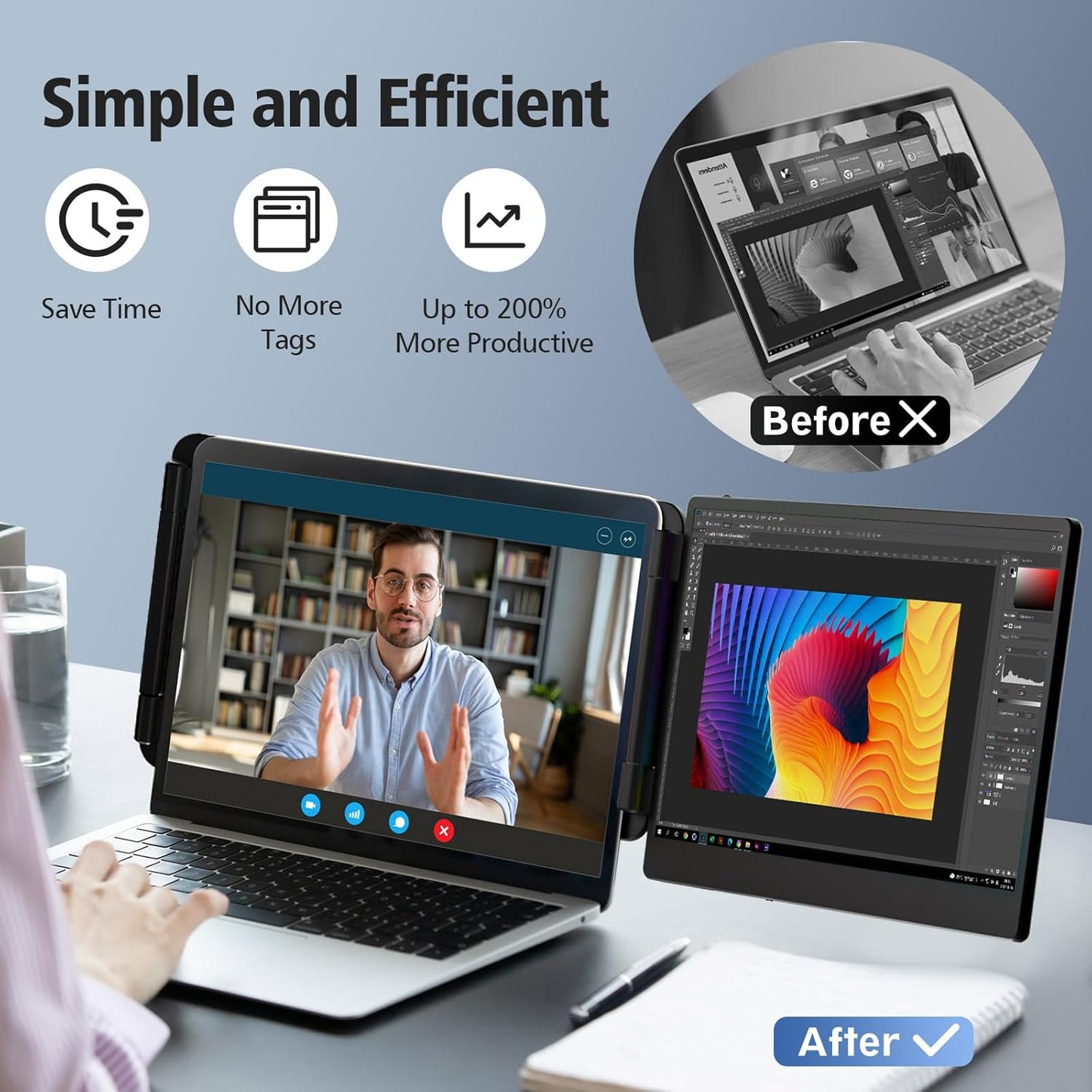 Monitor extensor de pantalla para ordenador portátil, 14 " USADO