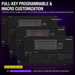 Teclado Cableado K1 Pro, para juegos y streaming con pantalla y perillas.