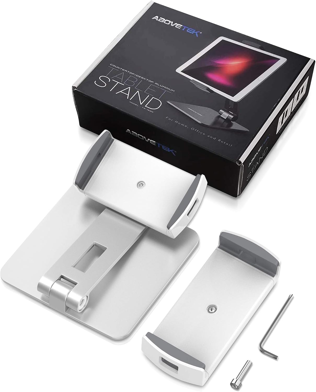 Soporte de escritorio de aluminio para tabletas y teléfonos de 4''a14''