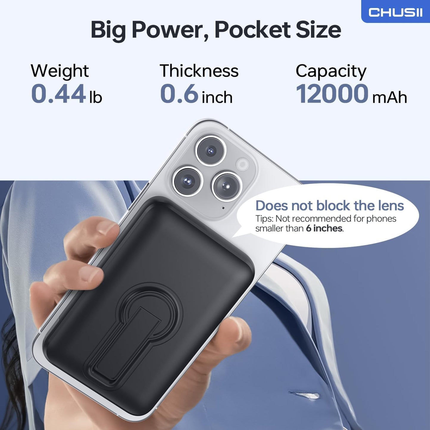 Cargador portátil Magsafe 12000 mAh W16 (USADO)