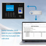 HapAttend Paquete de reloj de tiempo con 5 tarjetas RFID. USADO