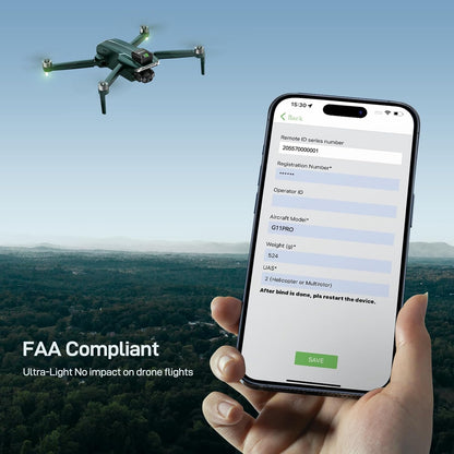 Módulo de identificación remota para drones G115, compatible con la FAA.