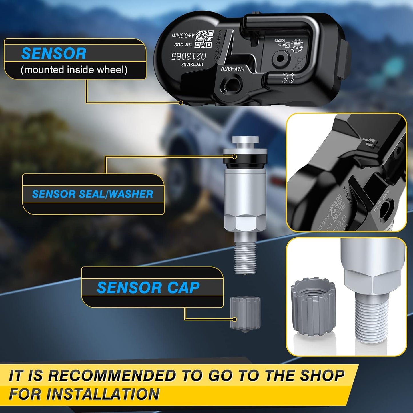 Sensor de presión de neumáticos TPMS, Aclong 4260730060.