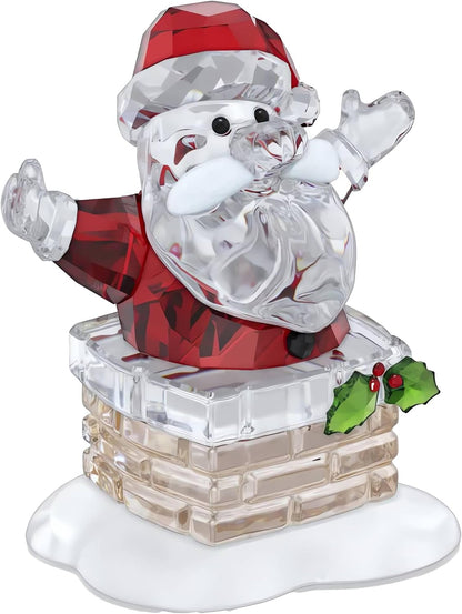 Figura de Swarovski, Santa Claus y Chimenea 5701507, Original.