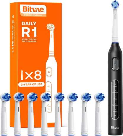 Cepillo Eléctrico Bitvae R1 Giratorio 8 Cabezales recargable.