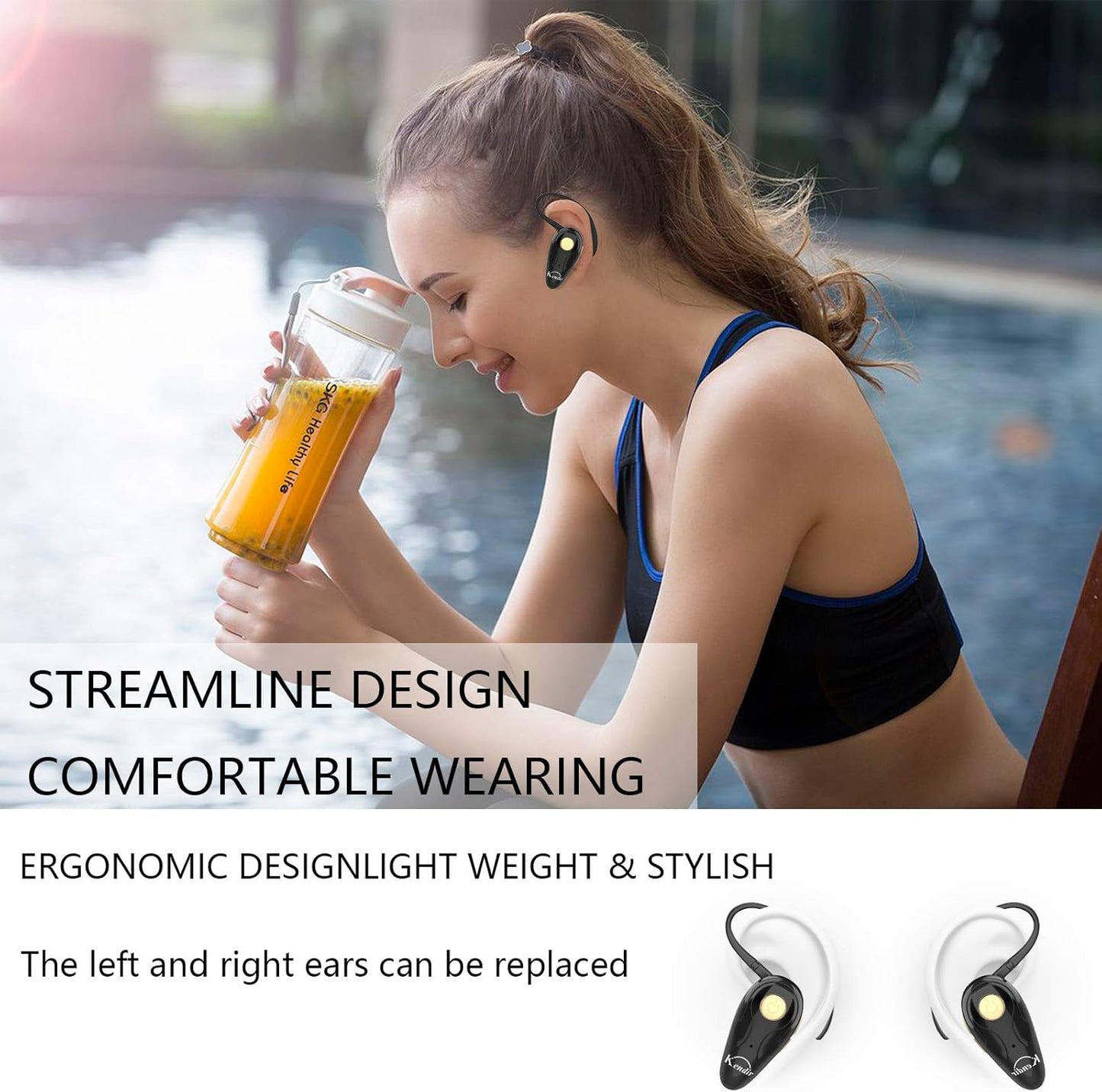 Kendir Auriculares Bluetooth V5.0 ultraligeros inalámbricos