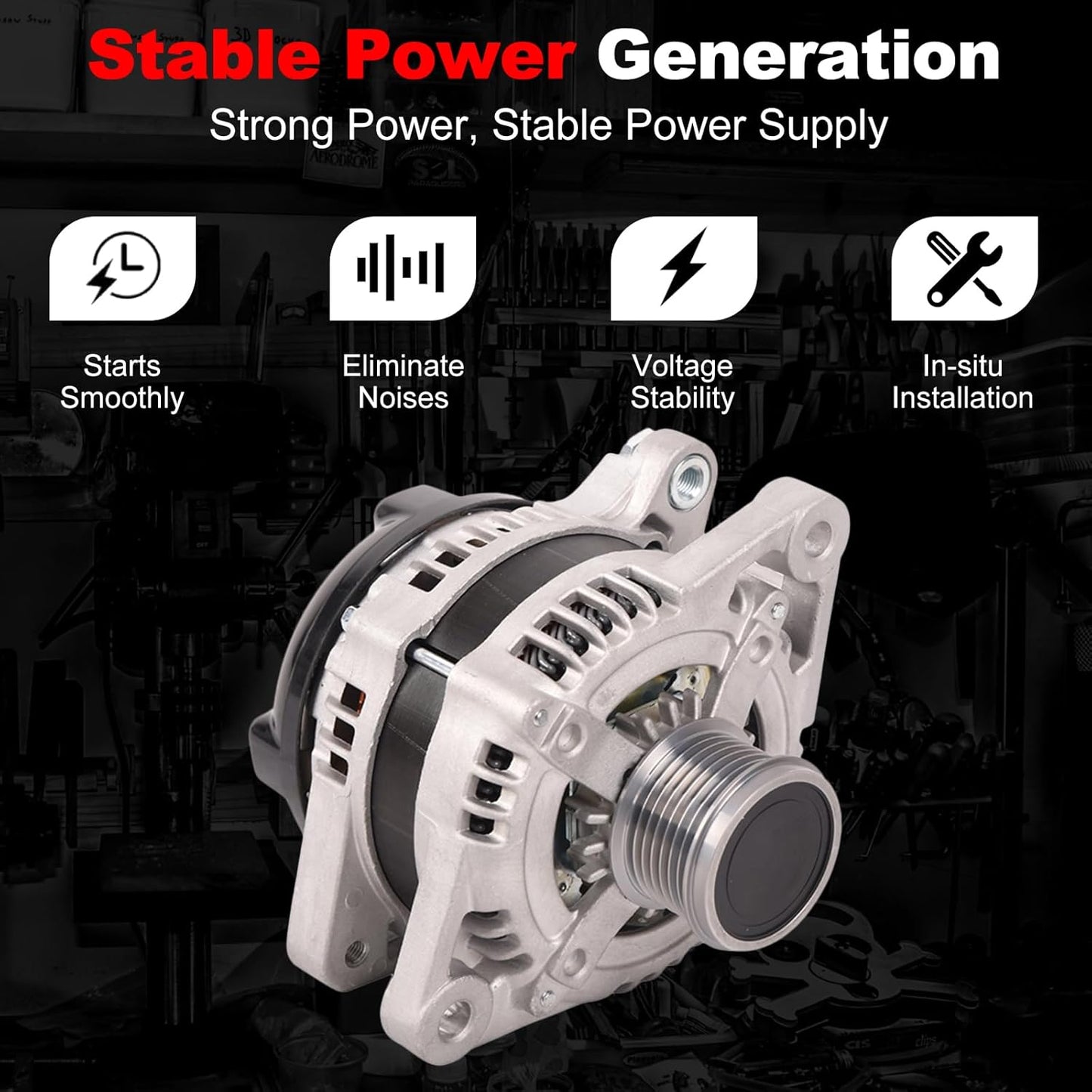 Alternador 11137 de 12V 130A compatible con Toyota Avalon 3.5