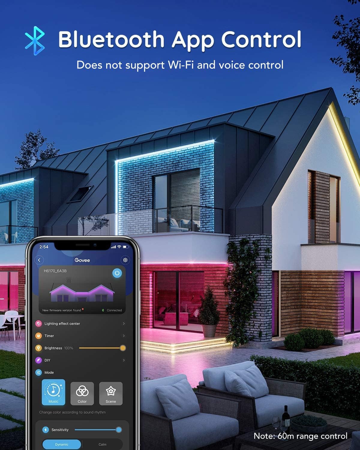 Govee Tira de Luces LED Inteligentes para Exteriores.RGBIC, IP65.