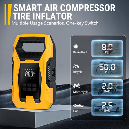 Carsun Inflador de Llantas AC/DC con Manómetro Digital y Apagado Automático.