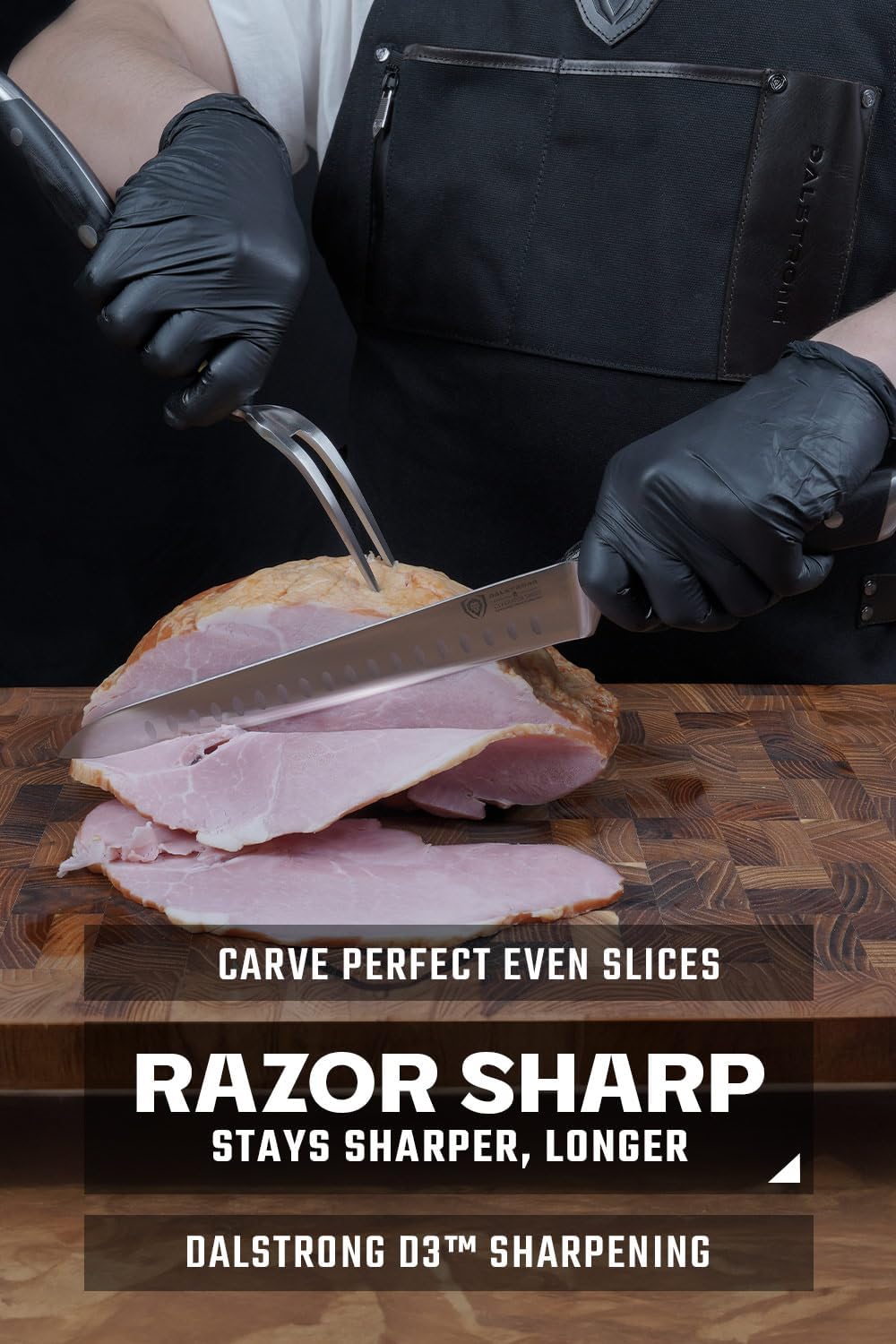 Juego de cuchillo y tenedor para trinchar carnes, Serie Gladiator.