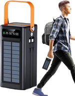 Power Bank Solar 20000mAh Carga Rápida Linterna LED
