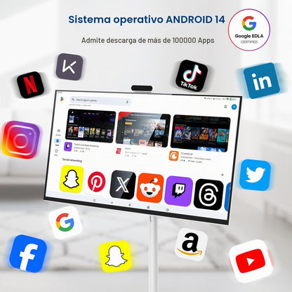 Monitor inteligente 4K Kumezo, 32" sistema operativo Android, Rotativo