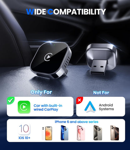 Adaptador inalámbrico Teeran CarPlay 2025 para Iphone
