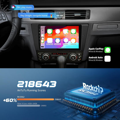 Estéreo Eonon  4+64GB BMW E90 9'' CarPlay Android Auto