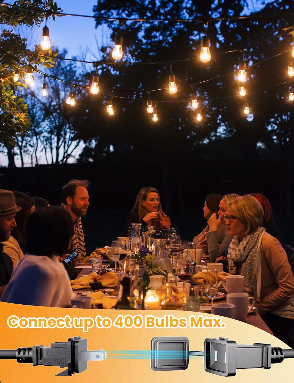 Cadenas de luces LED para exteriores, de 150 pies, Svater.