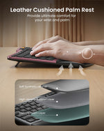 ProtoArc, Teclado ergonómico Bluetooth retroiluminado, recargable.