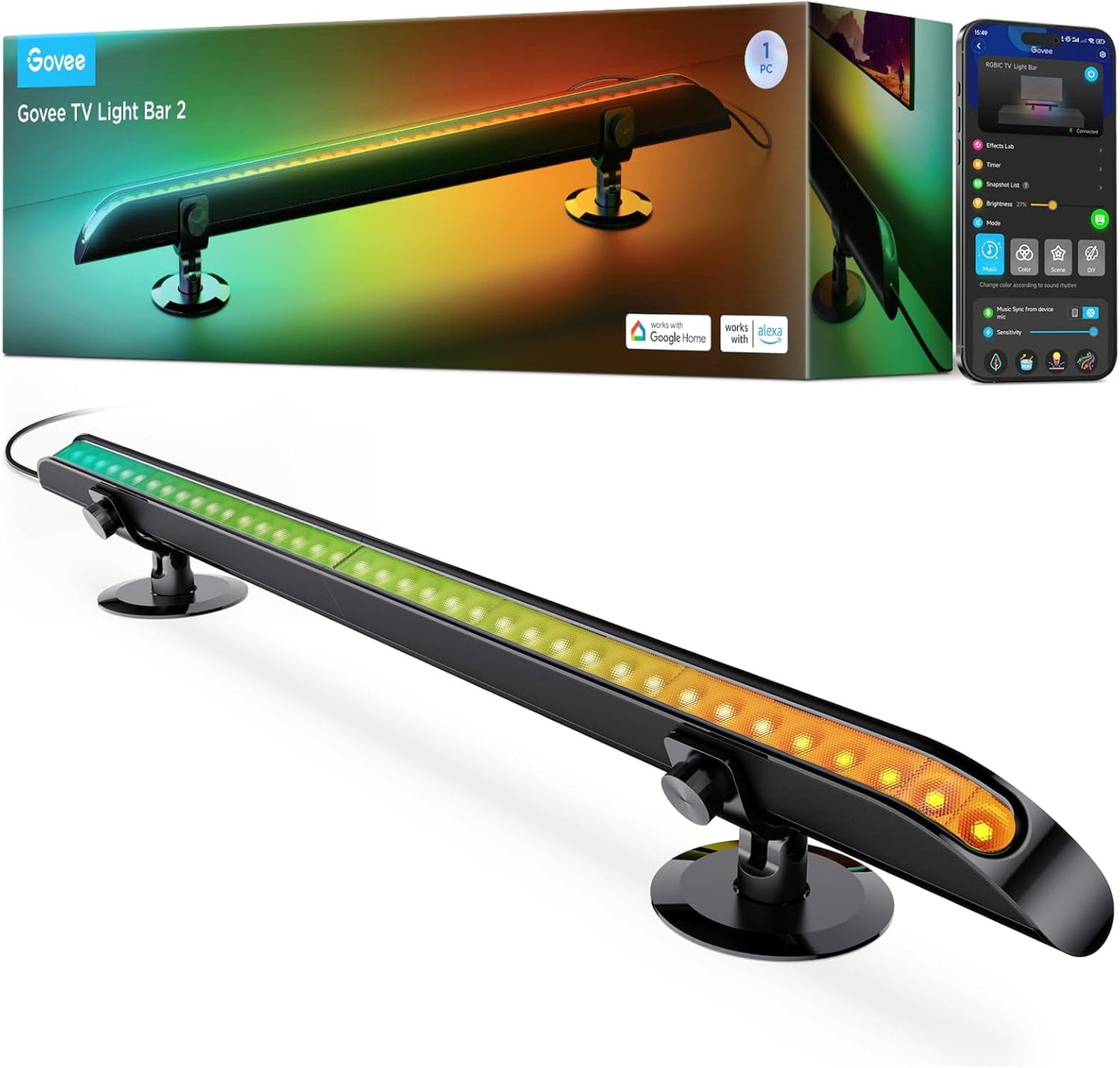 Govee Smart TV Light Bar, Barra de luz LED.