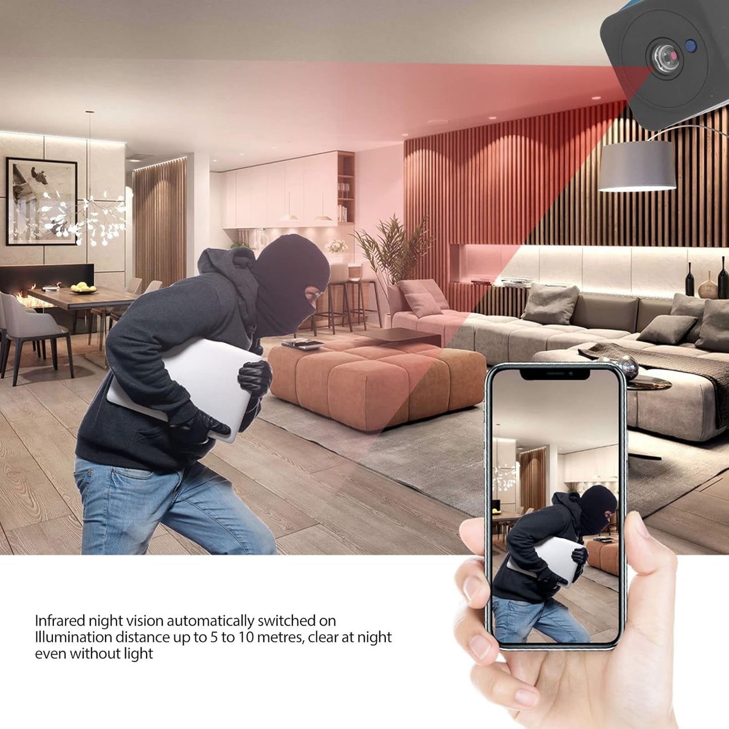 Cámara de Monitoreo para el Hogar, Inalámbrica, Pequeña 1080.