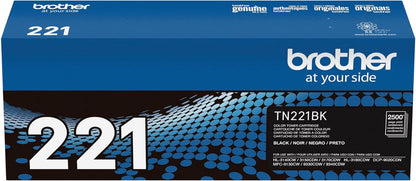 Cartucho de Tóner Brother Tn-221BK, negro, 2500 Páginas.