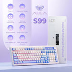 Teclado con cable, retroiluminado RGB, AULA S99, numérico.