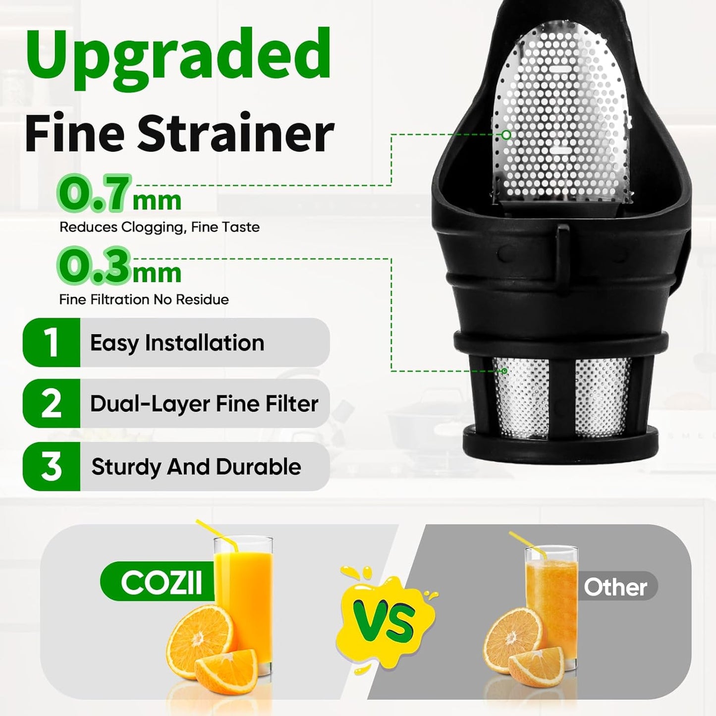 Exprimidor de prensa en frío, para jugos naturales, frutas y verduras.